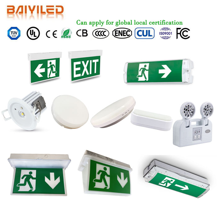 CE 认证壁挂式消防安全 LED EXIT 灯具应急灯